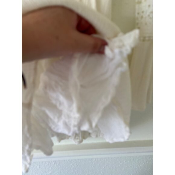 Lost + Wander Lace Crochet  V-Neck Tunic Dress White With Long Sleeves - Picture 6 of 13